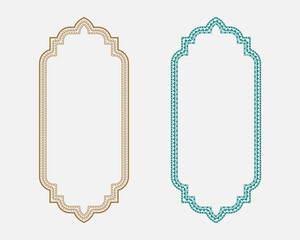  Islamic floral border text box for ramadan, wedding, Iranian invitation and cover designs