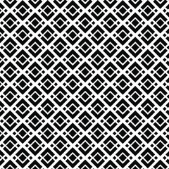 black and white seamless background, seamless geometric pattern, repeating, tessellated design, rows of interlocking square and diamond shapes, square or diamond is outlined