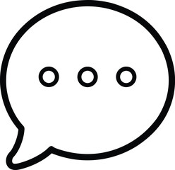 Fototapeta premium Chat Outline Icon: Talk Symbol