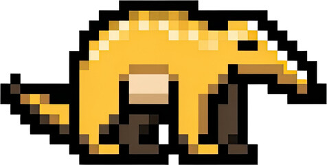 Pixel Art Anteater: Golden Hues, 8-Bit Charm