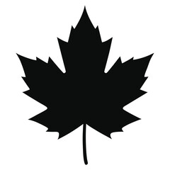Elegant Maple Leaf Silhouette A Simple Vector Illustration