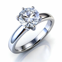 Solitaire diamond ring symbol of love