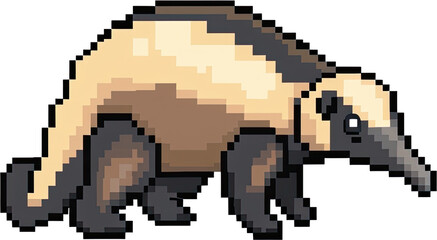 Fototapeta premium Pixelated depiction of a mammal.