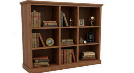 Twelve-Cube Bookcase: Classic Wooden Storage Solution for Books, Decor & More