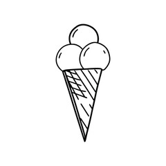 Modern Ice Cream Logo Design – Minimalist Vector Badge for Dessert Shops & Cafés Ice cream logo clipart set. Colorful cone ice cream icon clip art in pictogram style vector illustration color pastel	
