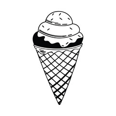 Modern Ice Cream Logo Design – Minimalist Vector Badge for Dessert Shops & Cafés Ice cream logo clipart set. Colorful cone ice cream icon clip art in pictogram style vector illustration color pastel	