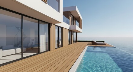 Luxury Coastal Living: Modern Villa with Infinity Pool and Ocean View