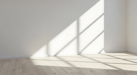 Obraz premium Bright Future: Empty Room with Sunlight, Opportunity and Potential