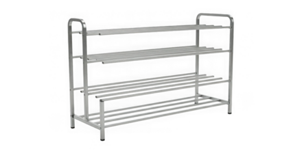 Metal Shoe Rack: 3-Tier Organizer for Entryway, Bedroom, or Closet - Sturdy, Space-Saving Shoe Storage Solution