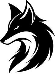 Tribal wolf head tattoo vector illustration, a wild animal design symbol