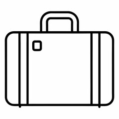 black suitcase isolated on white