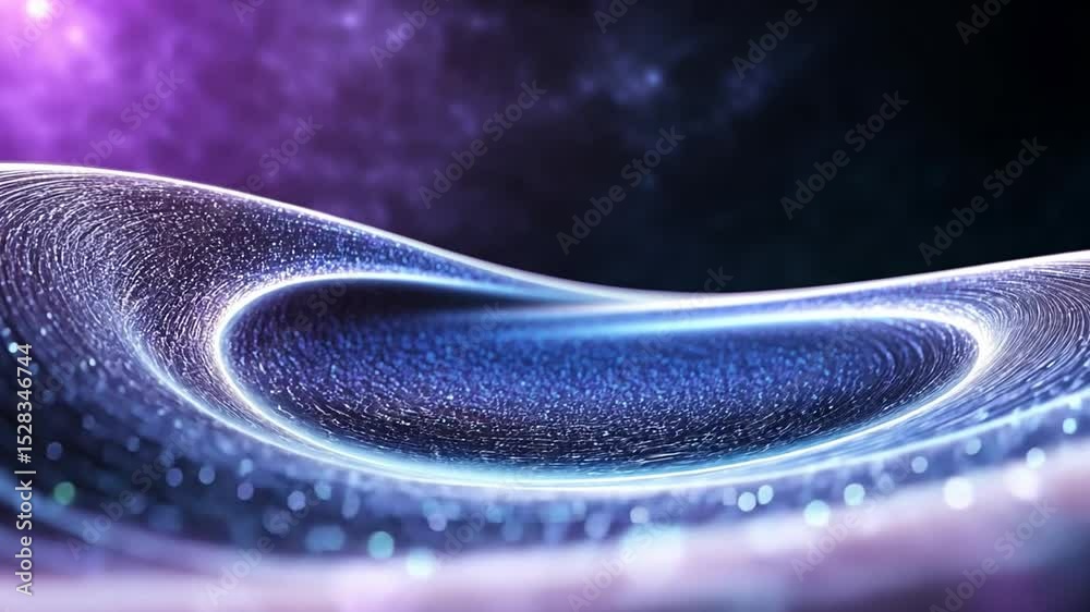 Poster cosmic waves: an artistic representation of cosmic energy and abstract light patterns, revealing the