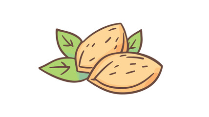 Sleek Almond Line Icon Vector for Creative Designs and Projects