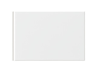 Elegant Handcrafted Book Cover Design in Classic White, Perfect for Publishing and Creative Projects, Isolated on Transparent and White Background