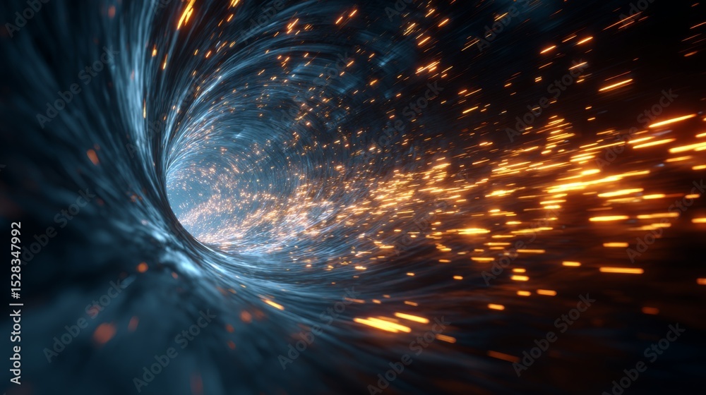 Aufkleber experience a breathtaking journey through a swirling energy tunnel filled with vibrant colors and dy