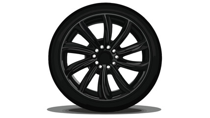 Obraz premium Professional Car Wheel Icon Vector Illustration Isolated