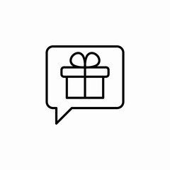 gift message icon sign vector