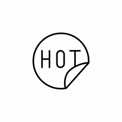 hot label sticker icon sign vector