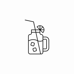 juice mason jar icon sign vector