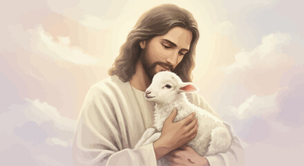 Softly focused contemplative person