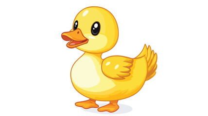 Adorable Duck Cartoon Vector Illustration for Children's Book Covers and Educational Materials