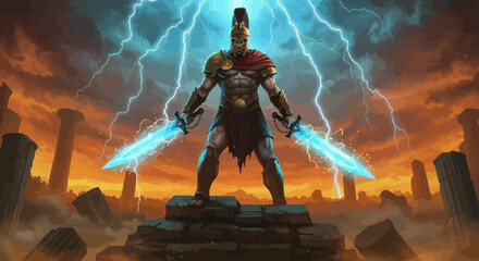 Powerful figure in action