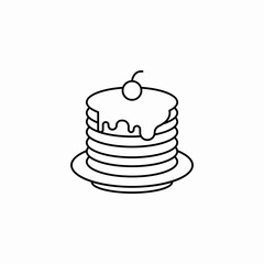pancakes syrop icon sign vector