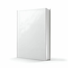 Blank book mockup minimalist design on white