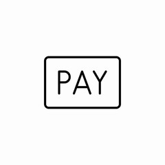 pay button icon sign vector