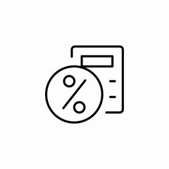 rate calculation icon sign vector