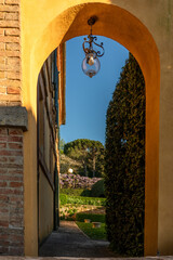 Scenic View Through an Arched Passage