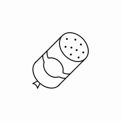 salami pepperoni icon sign vector