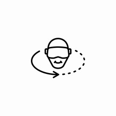 virtual reality icon sign vector