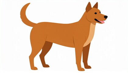 dog as a vector file isolated on white