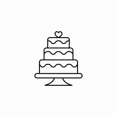 wedding cake icon sign vector