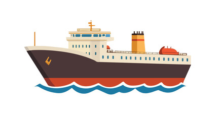 Modern Ship Icon Vector Isolated for Graphic Design Projects