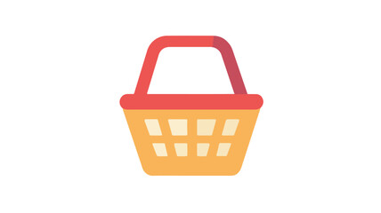 Modern Shopping Basket Flat Icon Vector for E-commerce Websites and Apps