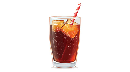 Refreshing Soda Vector Illustration on Isolated Background