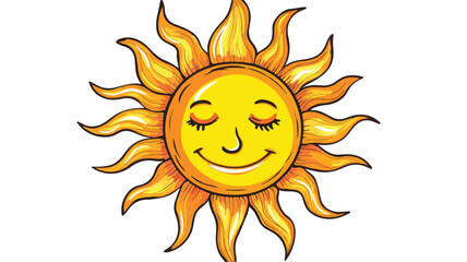 Bright and Cheerful Sun Cartoon Vector Illustration for Designs and Projects