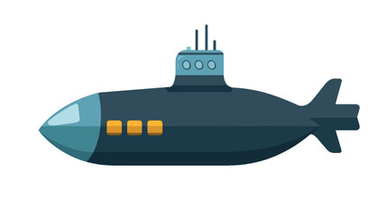 Submarine Icon Vector Illustration for Deep Sea Exploration and Underwater Adventure