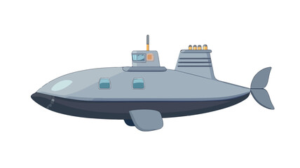 Underwater Submarine Icon Vector Isolated Illustration