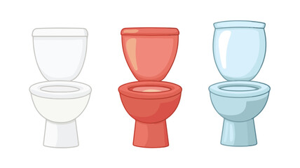 Modern Toilet Bowl Icon Vector Illustration Isolated on White Background