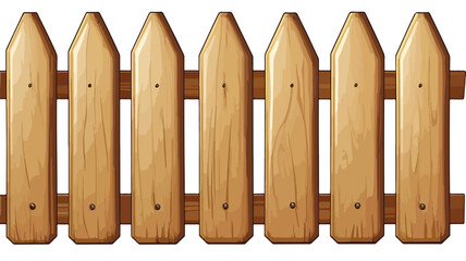Rustic Wooden Fence Vector Illustration for Isolated Designs