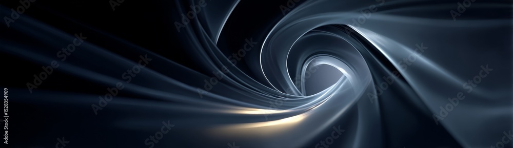 Aufkleber embracing the velvet void through rhythmic spirals of light and shadow in abstract art