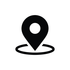 Location pin icon vector isolated on white background. Map pointer, marker, gps, navigation, place symbol