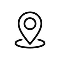 Location pin icon vector isolated on white background. Map pointer, marker, gps, navigation, place symbol