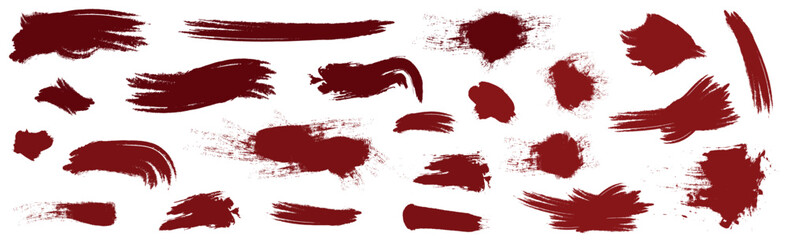 Many blood smears on a white background - Vector illustration