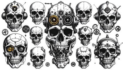 Steampunk Skull Collection.