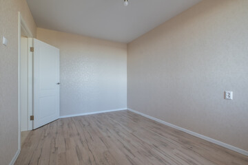 empty room without furniture in interior of entrance hall of modern apartments, office or clinic