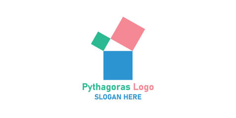 Simple Pythagorean Logo in Mathematics.